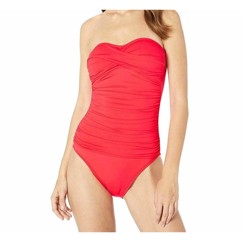 Swimsuit strapless pink